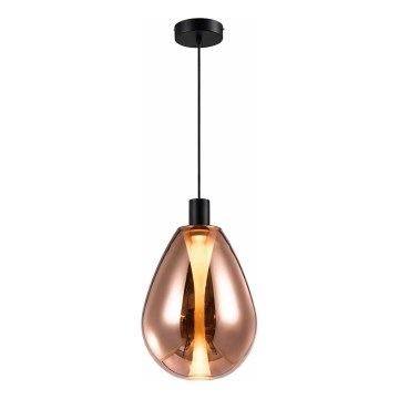 Lampada a sospensione su cavo DENSO 1xGU10/10W/230V Ø 30 cm rame/nero