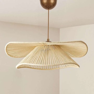 Lampada a sospensione su cavo DUVELA 1xE27/40W/230V beige