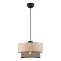 Lampada a sospensione su cavo ECHO 1xE27/60W/230V beige/grigio