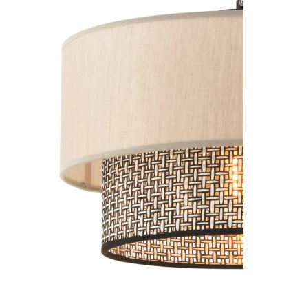 Lampada a sospensione su cavo ECHO 1xE27/60W/230V beige/grigio