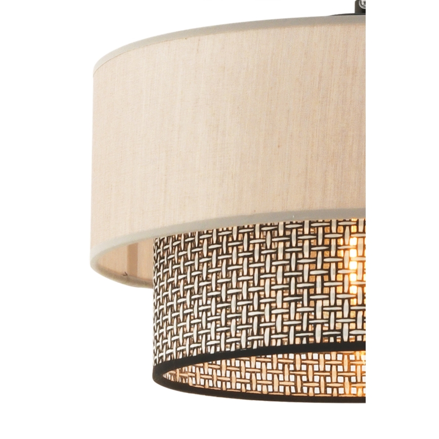 Lampada a sospensione su cavo ECHO 1xE27/60W/230V beige/grigio