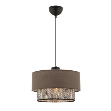 Lampada a sospensione su cavo ECHO 1xE27/60W/230V marrone/grigio