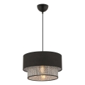 Lampada a sospensione su cavo ECHO 1xE27/60W/230V nero/grigio