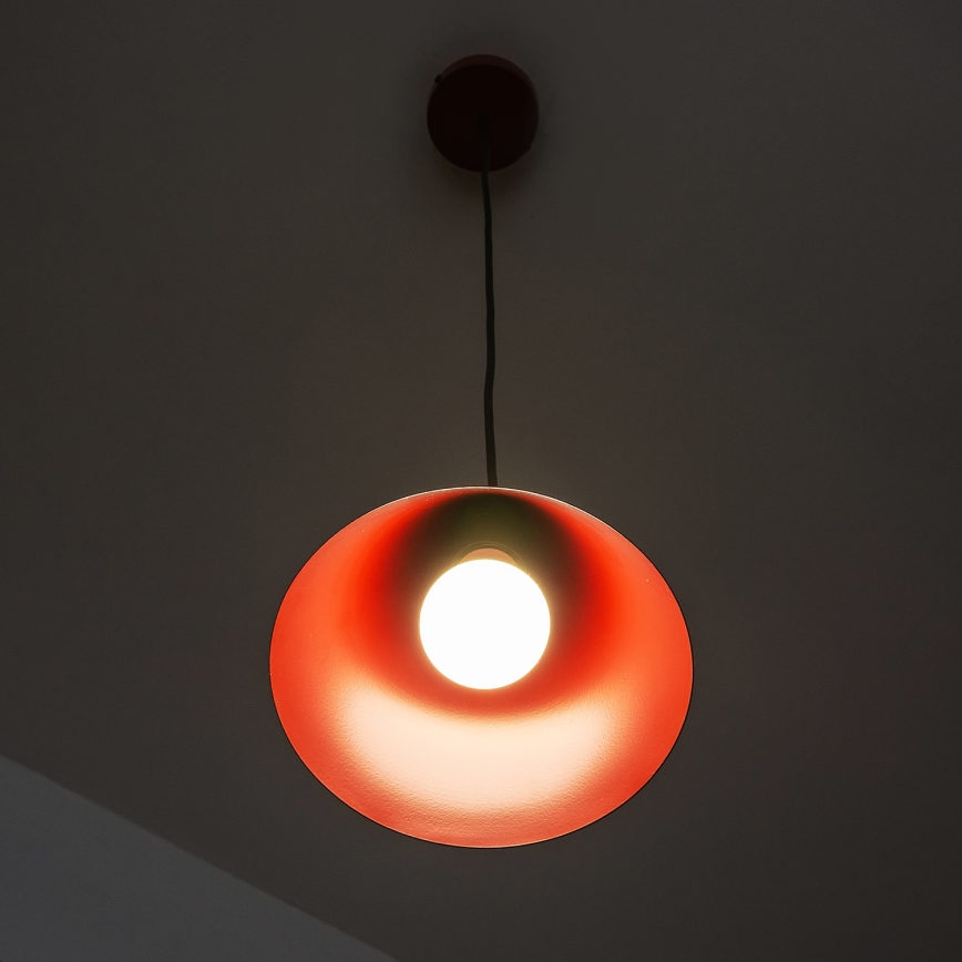 Lampada a sospensione su cavo ETNA II 1xE27/15W/230V Ø 18,5 cm rossa