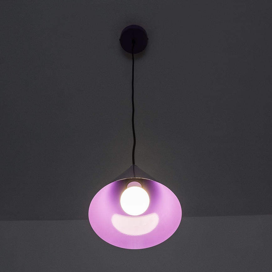 Lampada a sospensione su cavo ETNA II 1xE27/15W/230V Ø 18,5 cm viola