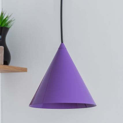 Lampada a sospensione su cavo ETNA II 1xE27/15W/230V Ø 18,5 cm viola