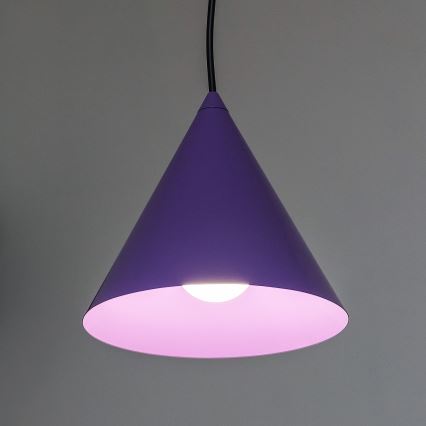 Lampada a sospensione su cavo ETNA II 1xE27/15W/230V Ø 18,5 cm viola