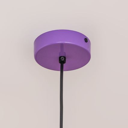 Lampada a sospensione su cavo ETNA II 1xE27/15W/230V Ø 18,5 cm viola