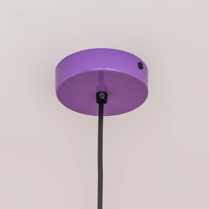 Lampada a sospensione su cavo ETNA II 1xE27/15W/230V Ø 18,5 cm viola