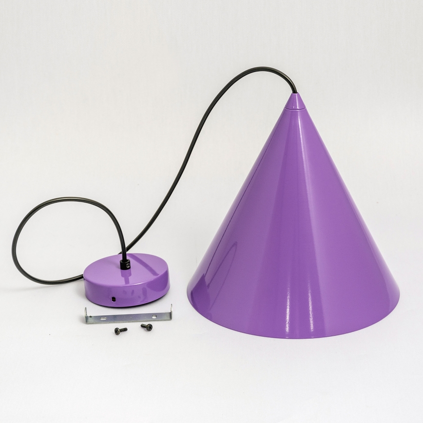 Lampada a sospensione su cavo ETNA II 1xE27/15W/230V Ø 18,5 cm viola