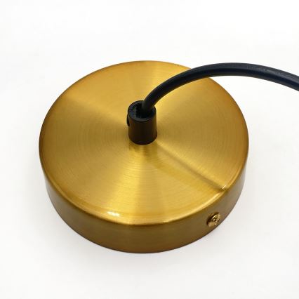 Lampada a sospensione su cavo HECTOR 1xE27/15W/230V bianco/ottone Ø 25 cm