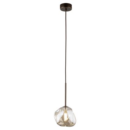 Lampada a sospensione su cavo LAVA 1xG9/8W/230V bronzo/beige fumé