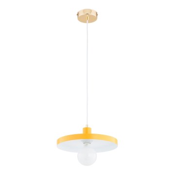 Lampada a sospensione su cavo LITO 1xE27/15W/230V gialla