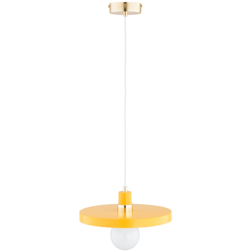 Lampada a sospensione su cavo LITO 1xE27/15W/230V gialla