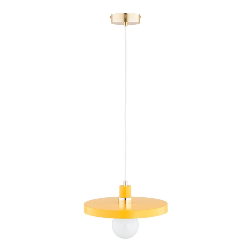 Lampada a sospensione su cavo LITO 1xE27/15W/230V gialla