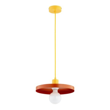Lampada a sospensione su cavo LITO 1xE27/15W/230V rame/giallo