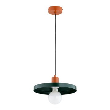 Lampada a sospensione su cavo LITO 1xE27/15W/230V verde/rame
