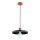 Lampada a sospensione su cavo LITO 1xE27/15W/230V verde/rame