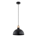 Lampada a sospensione su cavo NEOMI 1xE27/15W/230V nera