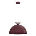 Lampada a sospensione su cavo NEVIS 1xE27/15W/230V Ø 38 cm bordeaux