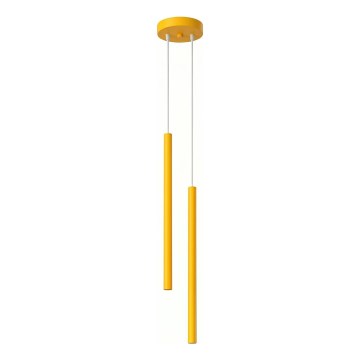 Lampada a sospensione su cavo PASTELO 2xG9/8W/230V gialla