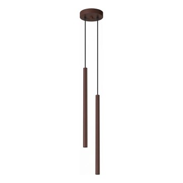 Lampada a sospensione su cavo PASTELO 2xG9/8W/230V marrone
