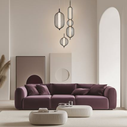 Lampada a sospensione su cavo PUMA LED/10W/230V Ø 15 cm nera