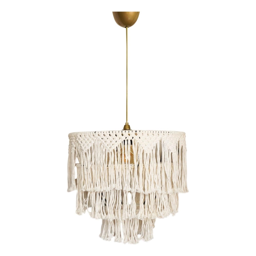 Lampada a sospensione su cavo RIMINI 1xE27/40W/230V crema