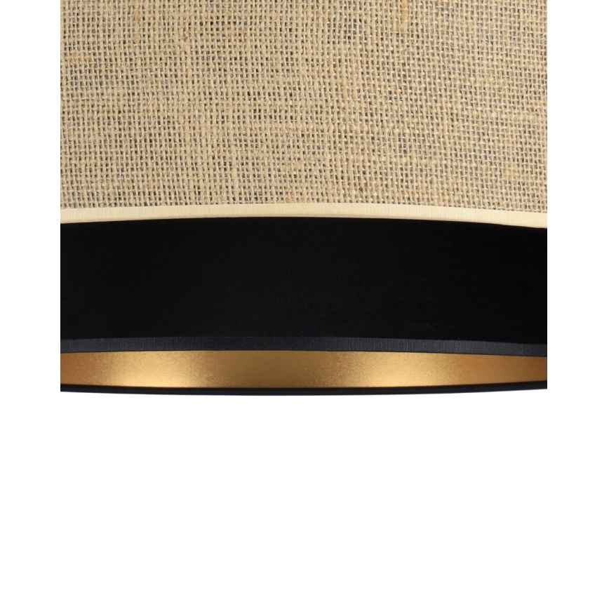 Lampada a sospensione su cavo SARTA 1xE27/60W/230V nero/juta