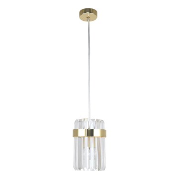 Lampada a sospensione su cavo VETRO 1xE14/10W/230V oro