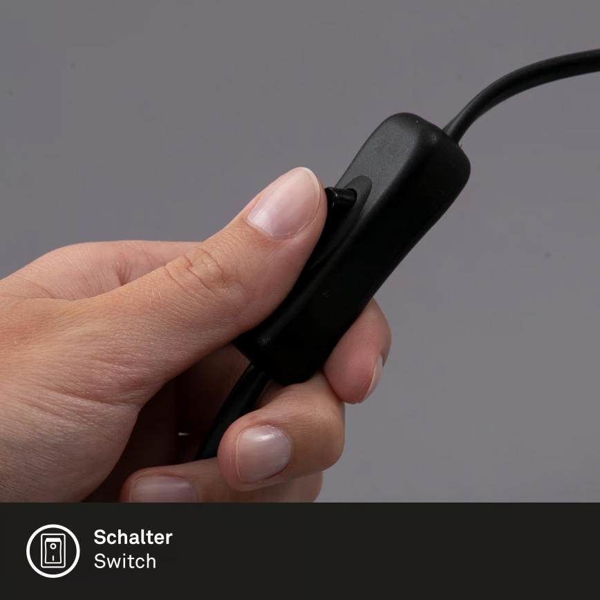 Lampada con clip 1xGU10/3W/230V nera