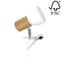 Lampada con morsetto SVENDA 1xE27/60W/230V - certificato FSC