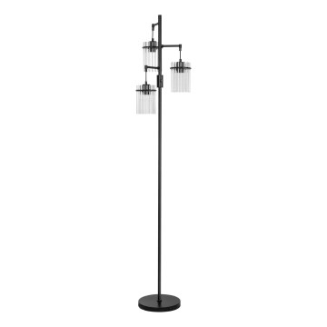 Lampada con piedistallo 3xE27/60W/230V nero/limpido