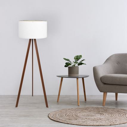 Lampada con piedistallo AYD 1xE27/60W/230V bianco/marrone