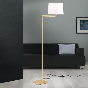 Lampada con piedistallo CARLTON 1xE27/40W/230V bianco/oro