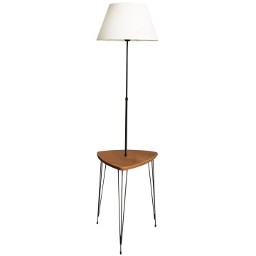 Lampada con piedistallo con tavolo 1xE27/40W/230V nero/marrone