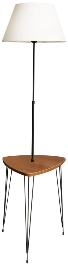 Lampada con piedistallo con tavolo 1xE27/40W/230V nero/marrone