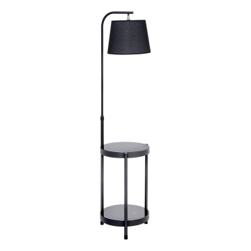 Lampada con piedistallo con tavolo 1xE27/60W/230V USB nero