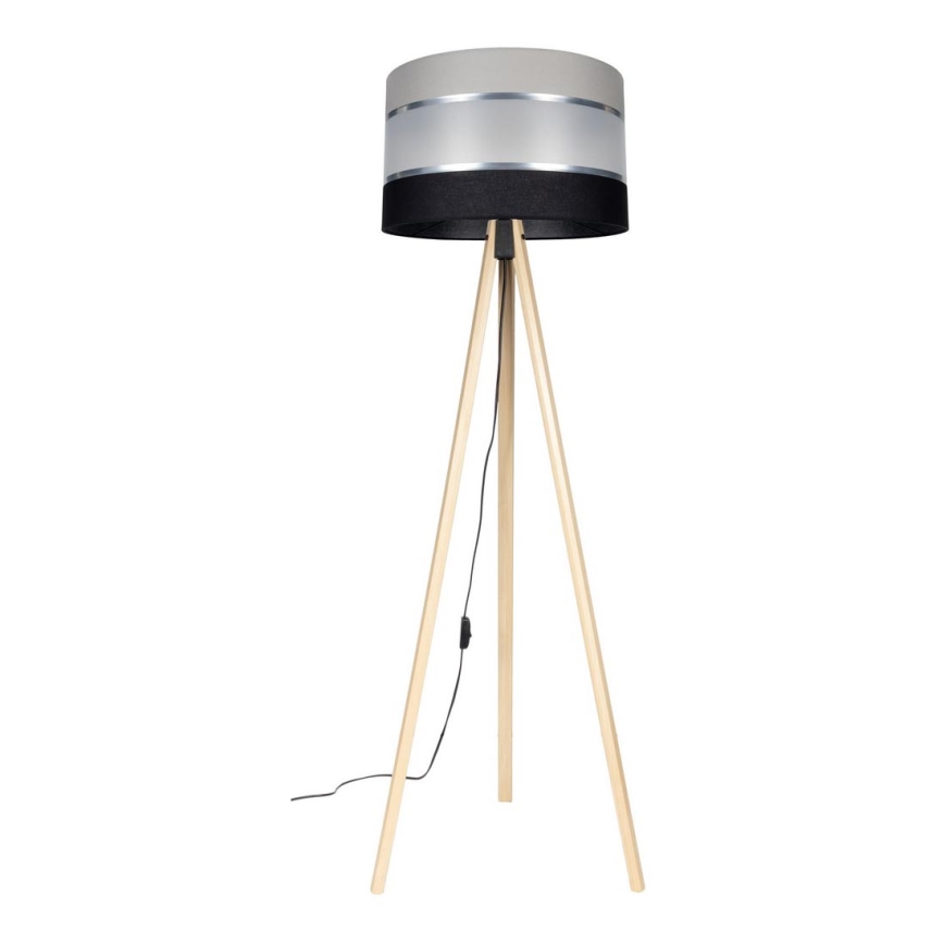 Lampada con piedistallo CORAL 1xE27/60W/230V beige/nero/grigio/cromo opaco