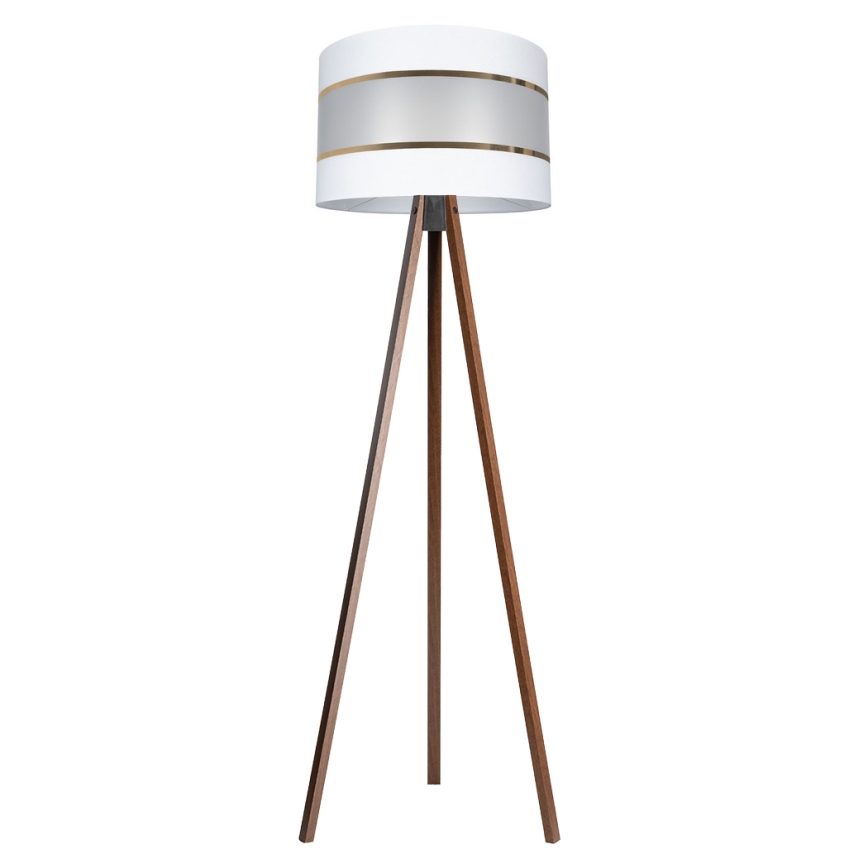Lampada con piedistallo CORAL 1xE27/60W/230V marrone/bianco/oro