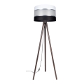 Lampada con piedistallo CORAL 1xE27/60W/230V marrone/nero/bianco/cromo opaco