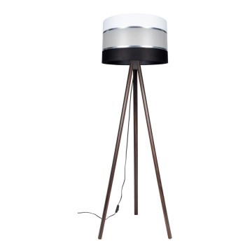 Lampada con piedistallo CORAL 1xE27/60W/230V marrone/nero/bianco/cromo opaco