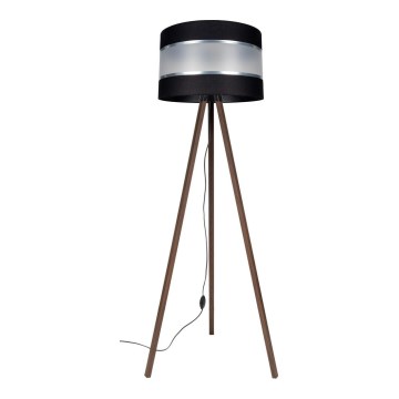 Lampada con piedistallo CORAL 1xE27/60W/230V marrone/nero/cromo opaco