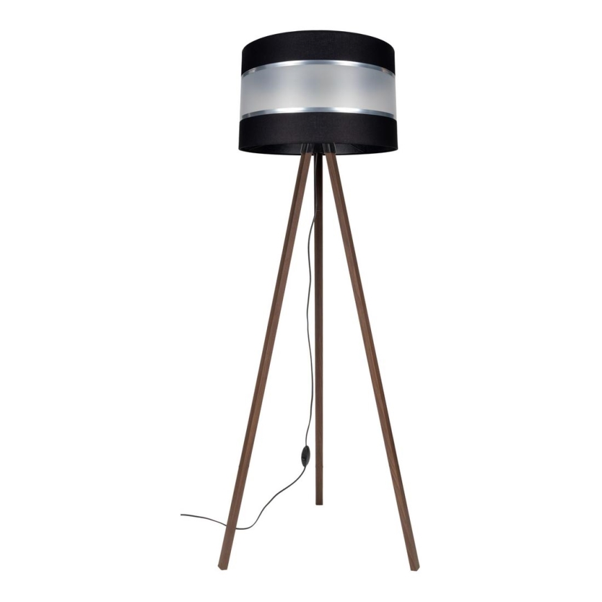Lampada con piedistallo CORAL 1xE27/60W/230V marrone/nero/cromo opaco