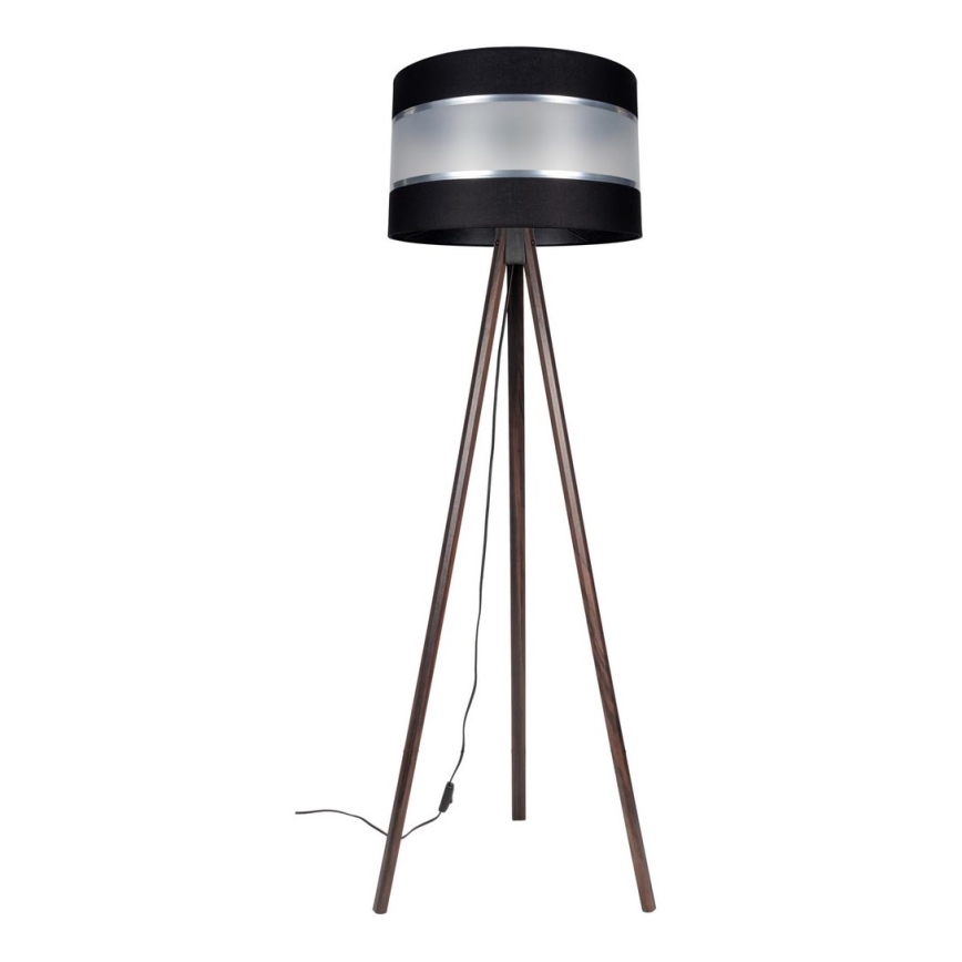 Lampada con piedistallo CORAL 1xE27/60W/230V marrone/nero/cromo opaco