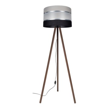 Lampada con piedistallo CORAL 1xE27/60W/230V marrone/nero/grigio/cromo opaco