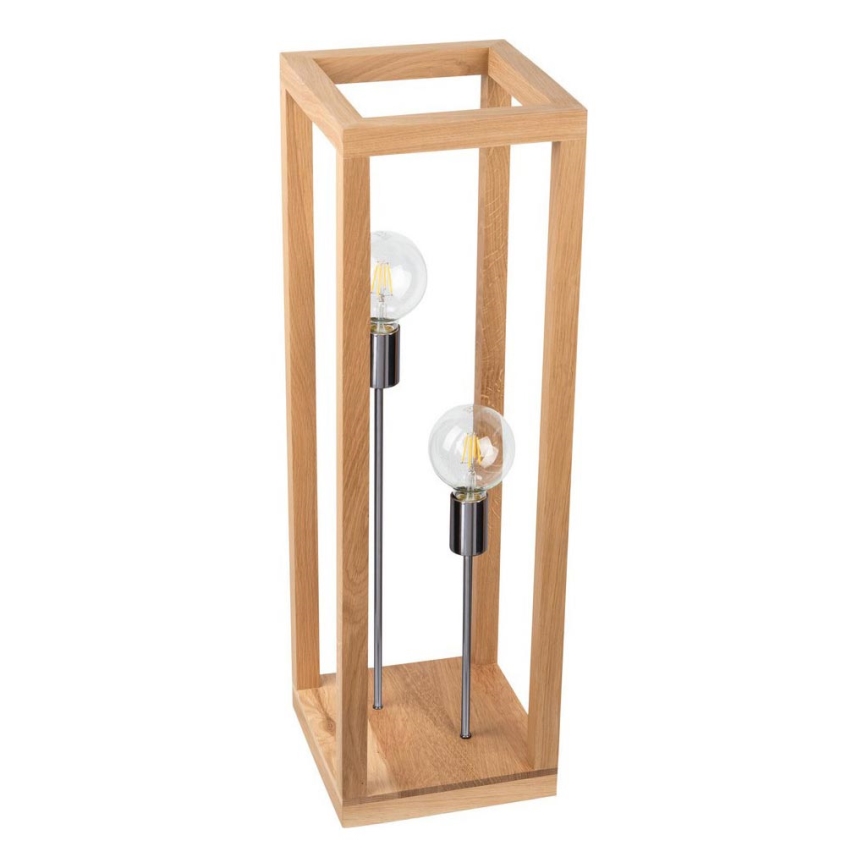 Lampada con piedistallo KAGO 2xE27/60W/230V quercia opaco