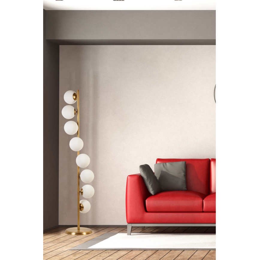 Lampada con piedistallo SIMAY 1xE27/40W/230V oro/bianco