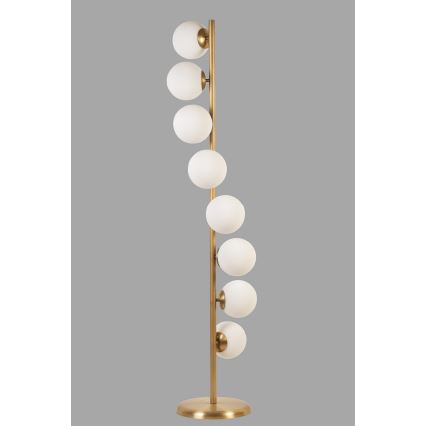 Lampada con piedistallo SIMAY 1xE27/40W/230V oro/bianco