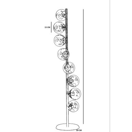 Lampada con piedistallo SIMAY 1xE27/40W/230V oro/bianco
